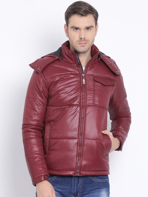 

SWISS MILITARY Men Maroon Solid Lightweight Puffer Jacket