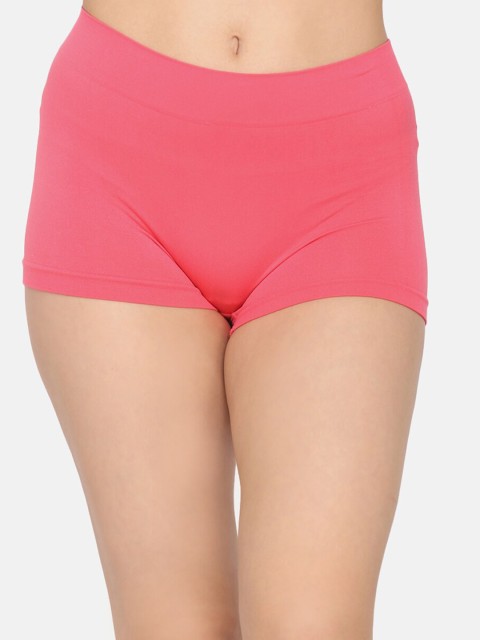 

PRETTYBOLD Women Pink Solid Seamless Boy Shorts PBU-10 PEACH-C21