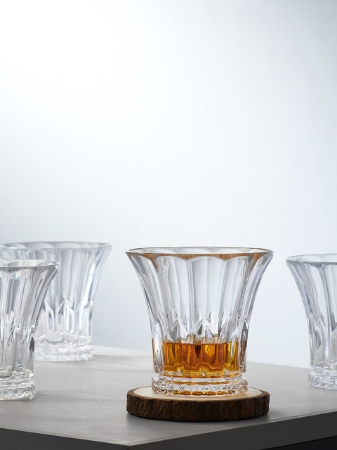 

Pure Home and Living Set of 4 Transparent Solid Whiskey Glass