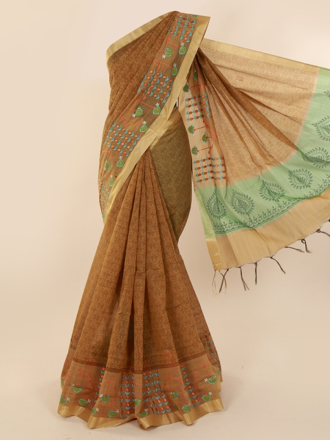 

Pothys Brown Printed Pure Cotton Saree