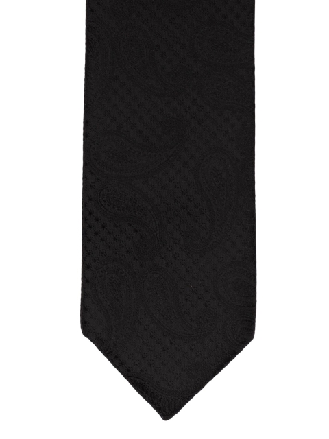 

The Tie Hub Black Woven Design Broad Reversible Tie