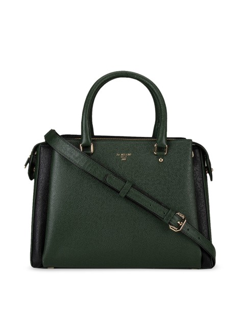 

Da Milano Green Textured Leather Handheld Bag