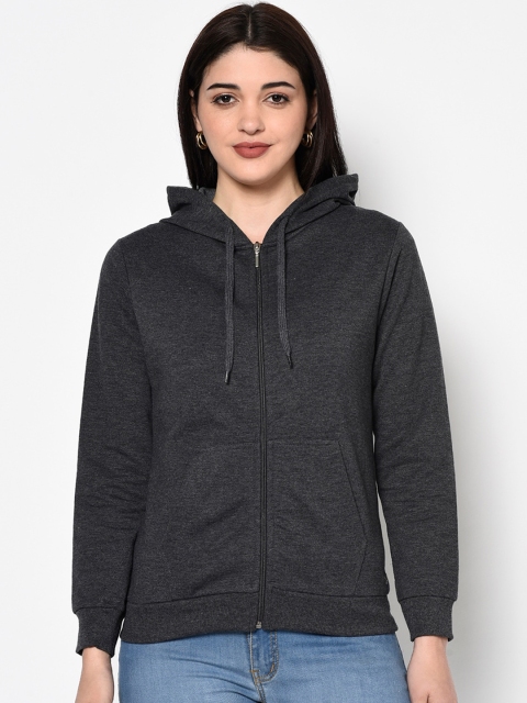 

Miss Grace Women Charcoal Grey Solid Sweatshirt