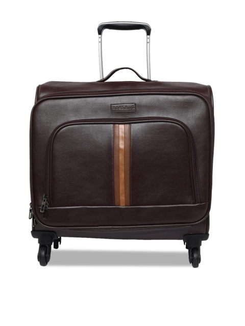 

Bags.R.us Unisex Brown Solid Trolley Bag
