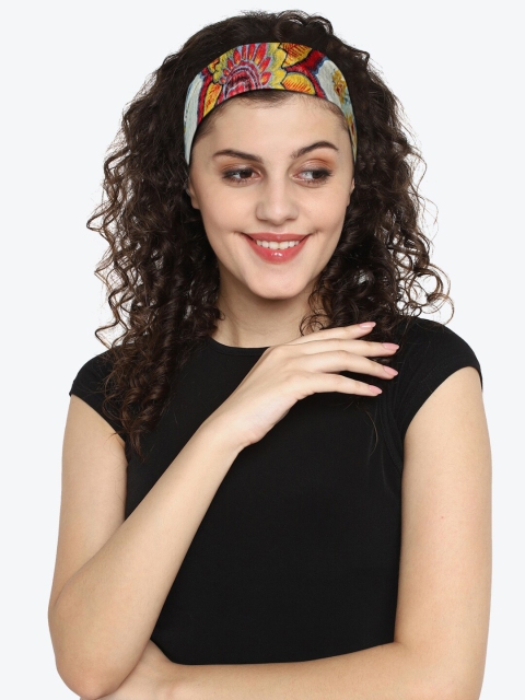 

Aditi Wasan Women Off-White & Red Floral Print Headband
