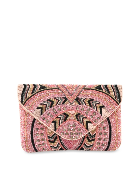 

Aditi Wasan Pink & Beige Embellished Embellished Clutch