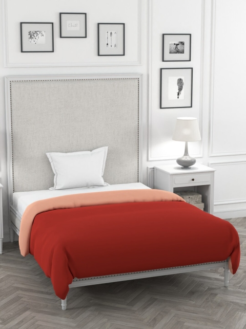 

STELLAR HOME Rust & Peach-Coloured Solid AC Room 120 GSM Single Bed Comforter