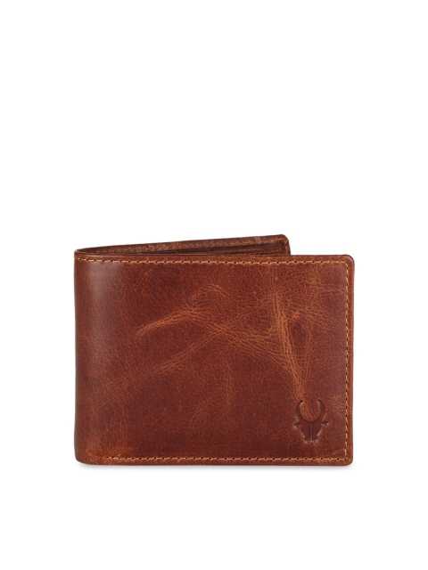 

WildHorn Men Brown Textured Two Fold Wallet