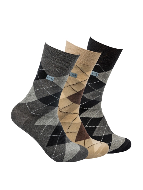 

one8 Select BY VIRAT KOHLI Men Pack Of 3 Assorted Calf-Length Socks