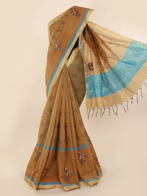 

Pothys Brown Printed Pure Cotton Saree