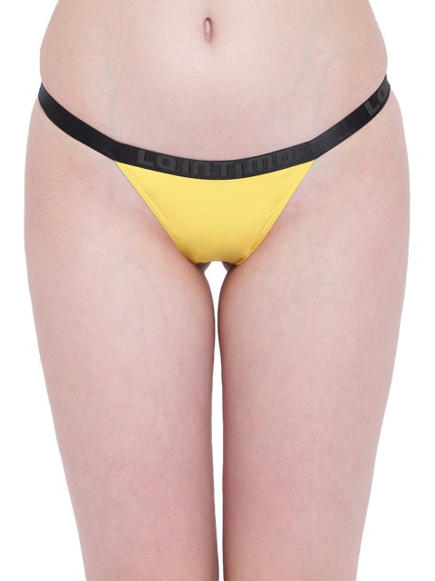 

La Intimo Women Yellow Solid Bikini Briefs LIFPBK01YW0