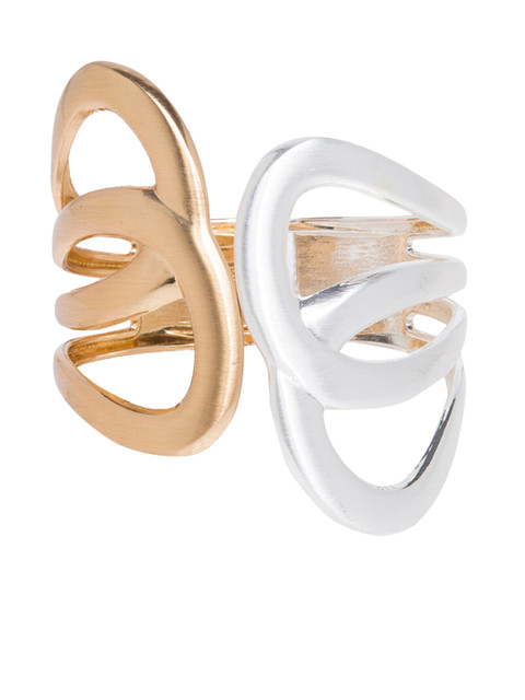 

Mali Fionna Gold-Toned & Silver-Toned Cuff Bracelet