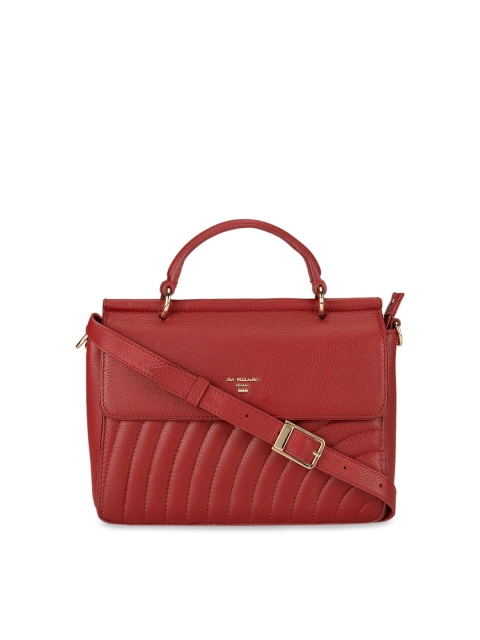 

Da Milano Red Textured Satchel