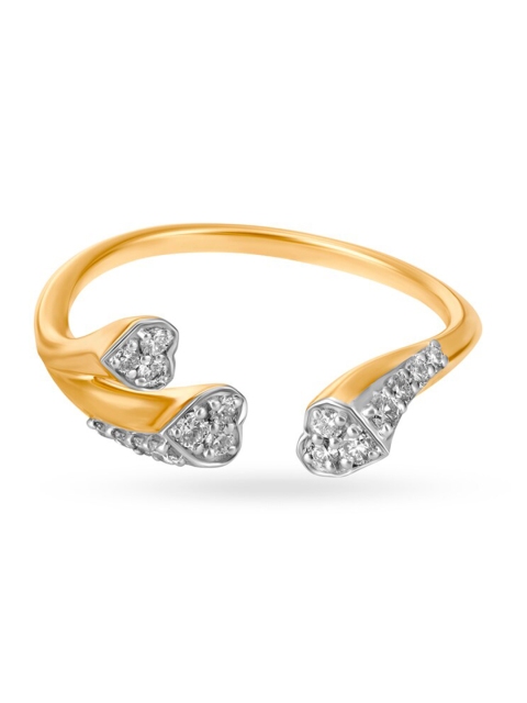 

Mia by Tanishq 14Kt Yellow Gold Little Hearts Finger Ring