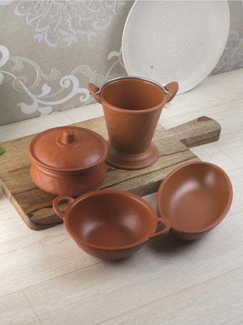 

Servewell Brown Set Of 4 Terracotta Serving Bowls