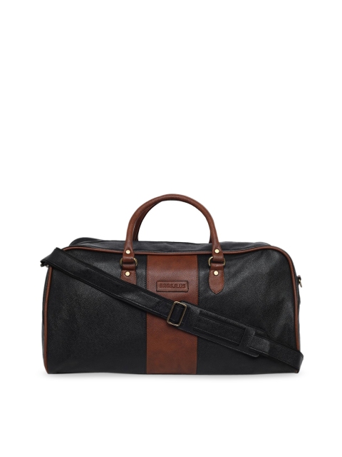 

Bags.R.us Unisex Black & Brown Colourblocked Duffel Bag