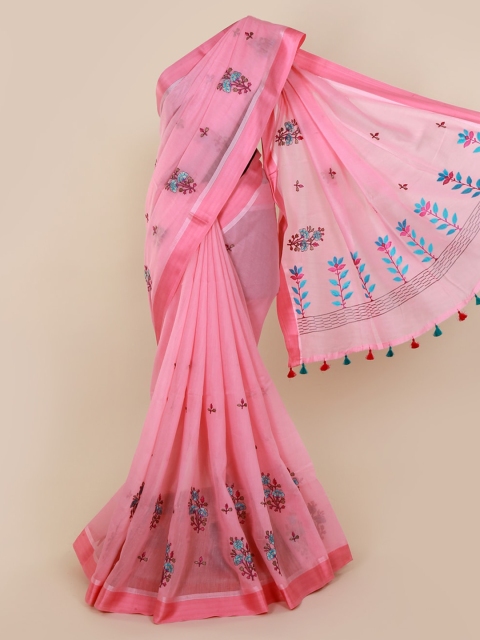 

Pothys Pink Woven Design Pure Cotton Saree