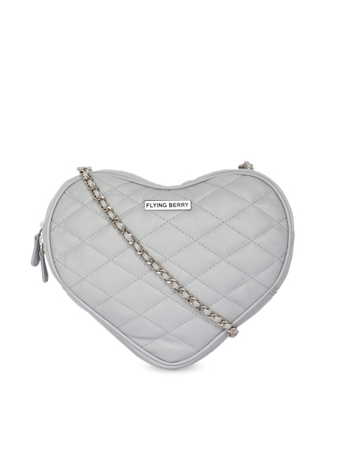 

FLYING BERRY Grey Solid Sling Bag
