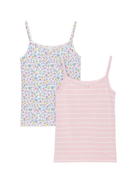 

Charm n Cherish Girls Pack Of 2 Camisoles, White