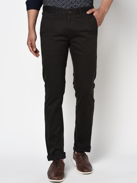 

Octave Men Brown Regular Fit Solid Regular Trousers