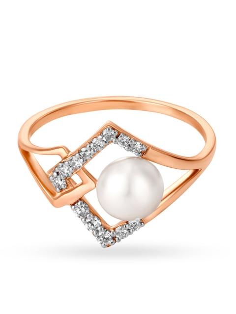 

Mia by Tanishq Pearlicious 14Kt Rose Gold Finger Ring