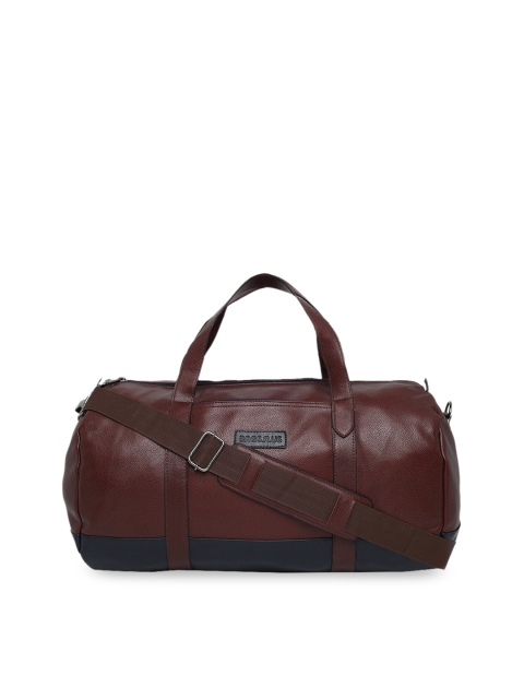 

Bags.R.us Unisex Maroon & Black Solid Medium Duffel Bag