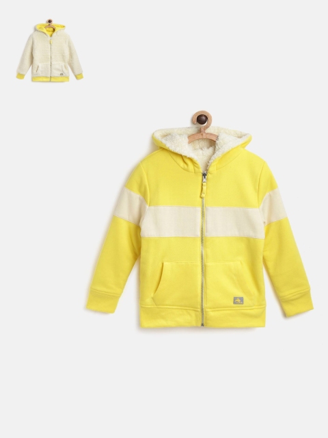 

Cherry Crumble Unisex Kids Yellow Striped Sweatshirt
