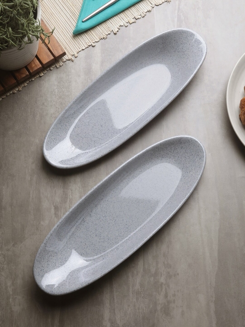 

Servewell Set of 2 Grey Serving Platters