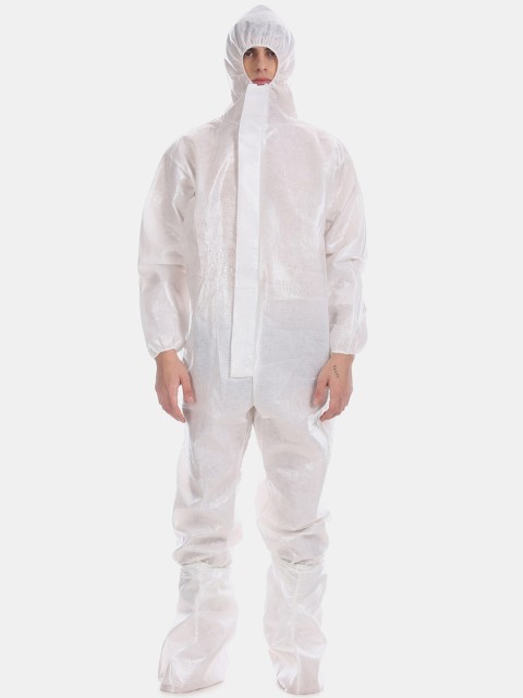 

AD By Arvind Unisex White Re-usable & Washable Protective Hodded Coverall Suit