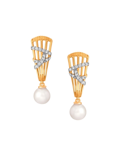 

Mia by Tanishq 14 KT Hand In Glove For Life Yellow Gold Drop Earrings