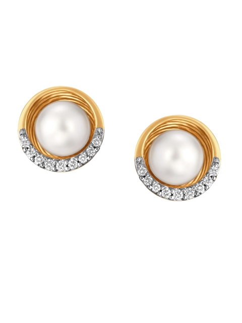

Mia by Tanishq Moon-and-Stars Yellow 14kt Gold Stud Earrings