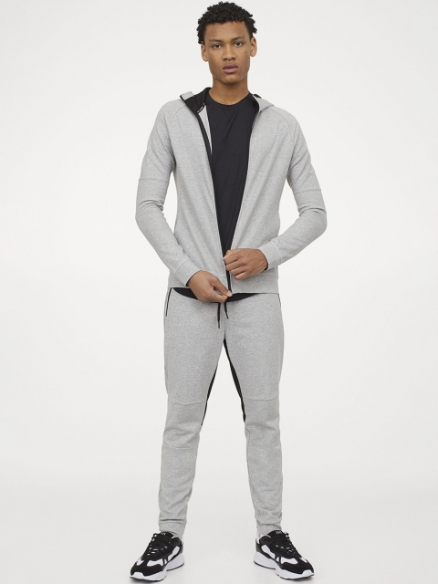 

H&M Men Grey Solid Sports Trousers Muscle Fit