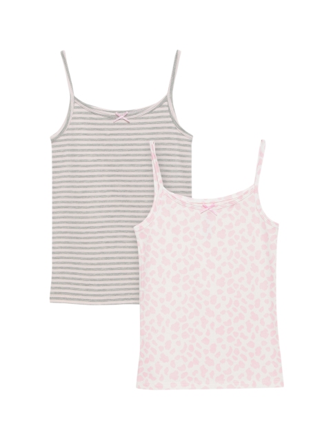

Charm n Cherish Girls Pack Of 2 Camisoles, Pink