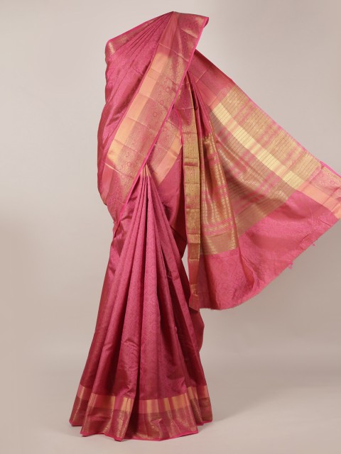 

Pothys Pink Woven Design Jute Silk Saree