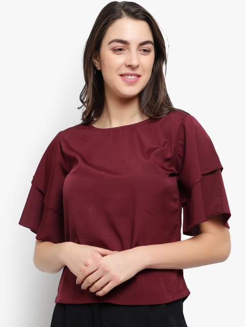 

Meee Women Maroon Solid Top