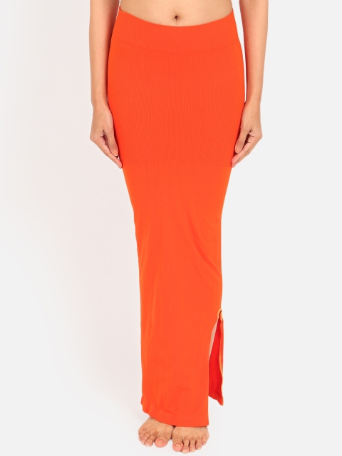 

VEGA Women Orange Solid Saree Shapewear