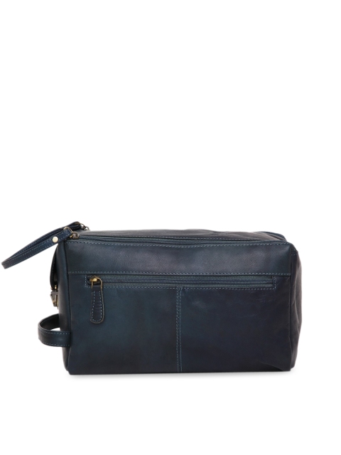 

WildHorn Men Blue Solid Leather Toiletry Bag