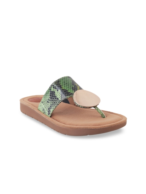 

Catwalk Women Green Textured Open Toe Flats