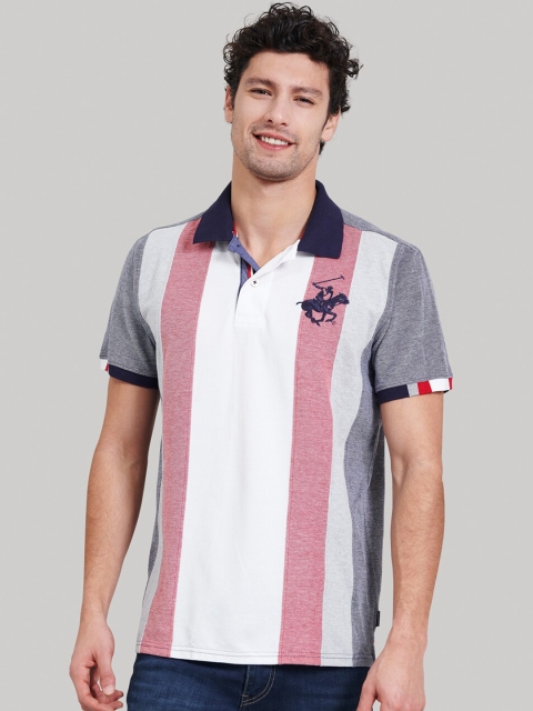 

Beverly Hills Polo Club Men Navy Blue Colourblocked Polo Collar T-shirt