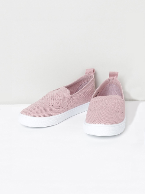 

max Girls Pink Slip-On Sneakers