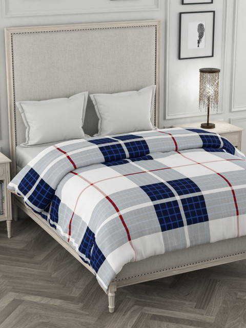 

Portico New York White & Grey Checked Cadence Double King Duvet Cover