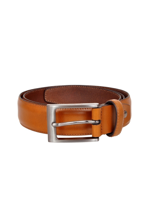 

Allen Cooper Men Tan Brown Solid Leather Belt