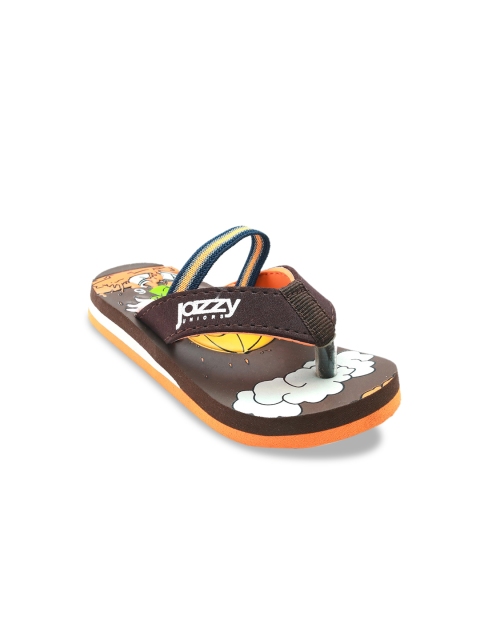 

Jazzy Juniors Boys Brown Printed Thong Flip-Flops