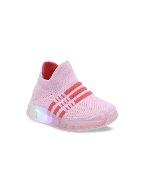 

FEETWELL SHOES Boys Pink Slip-On Sneakers