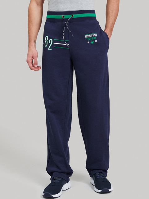 

Beverly Hills Polo Club Men Navy Blue & Green Solid Track Pants
