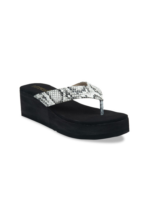 

Butterflies Women White & Black Printed Sandals