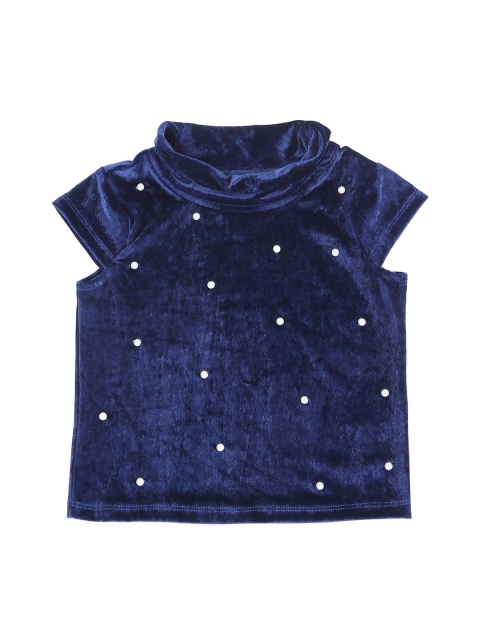 

Pantaloons Junior Girls Blue Embellished Top