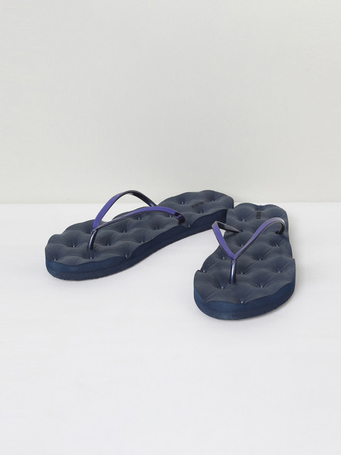 

max Women Navy Blue Solid Slip-On
