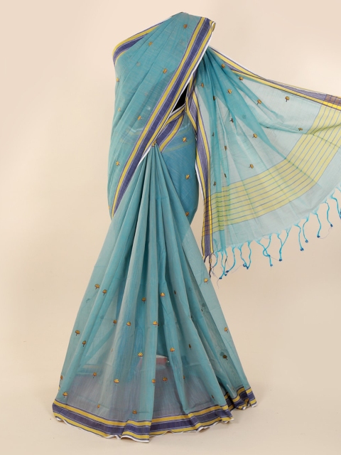 

Pothys Blue Woven Design Pure Cotton Saree