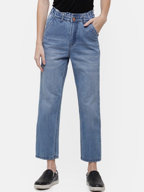 

ZHEIA Women Blue Straight Fit High-Rise Clean Look Jeans